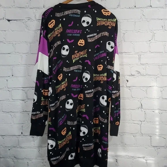 Tim Burton's Nightmare Before Christmas Disney pajama sweater nightgown XL - Picture 6 of 9